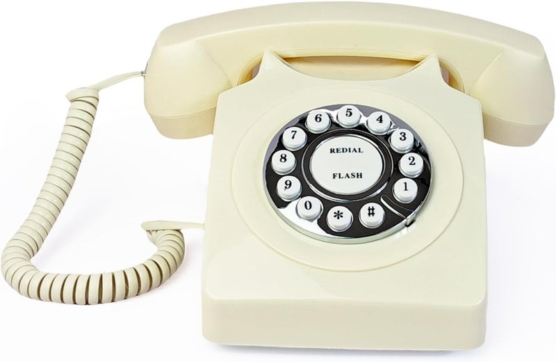 TelPal Retro Phone, Corded Landline Phones, Classic Vintage Old Fashion Telephones for Home & Office, Wired Desktop Home Telephone Gift for Seniors - Image 3